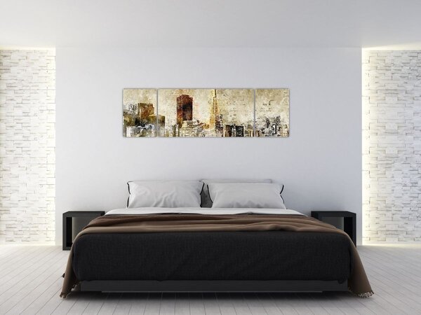 Obraz - Artystycznie ukształtowane miasto (170x50 cm)