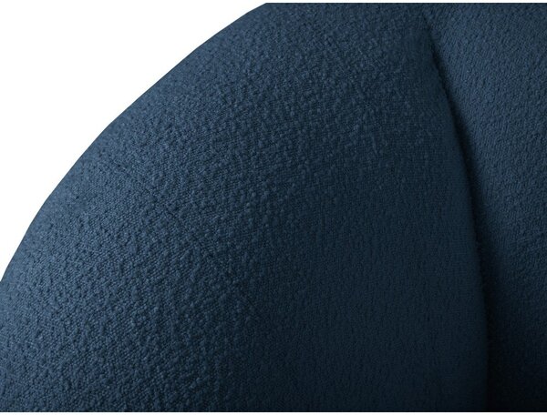 Niebieski fotel z materiału bouclé Essen – Cosmopolitan Design