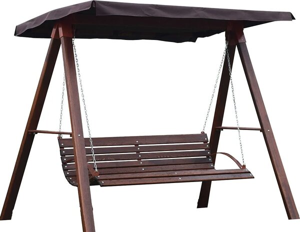 Huśtawka ogrodowa drewniana orzech P9-R90