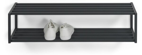 Czarna metalowa wisząca szafka na buty 78x20,5x30,5 cm School – Spinder Design