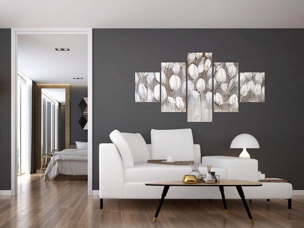 Obraz - Ułożone tulipany (125x70 cm)