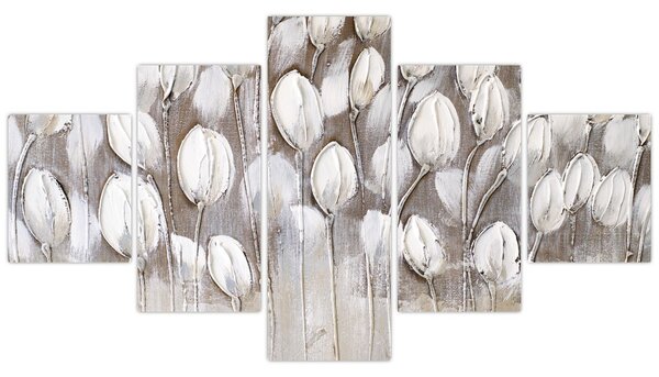 Obraz - Ułożone tulipany (125x70 cm)