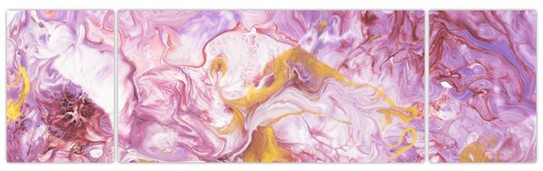 Obraz - Różwa abstrakcja (170x50 cm)