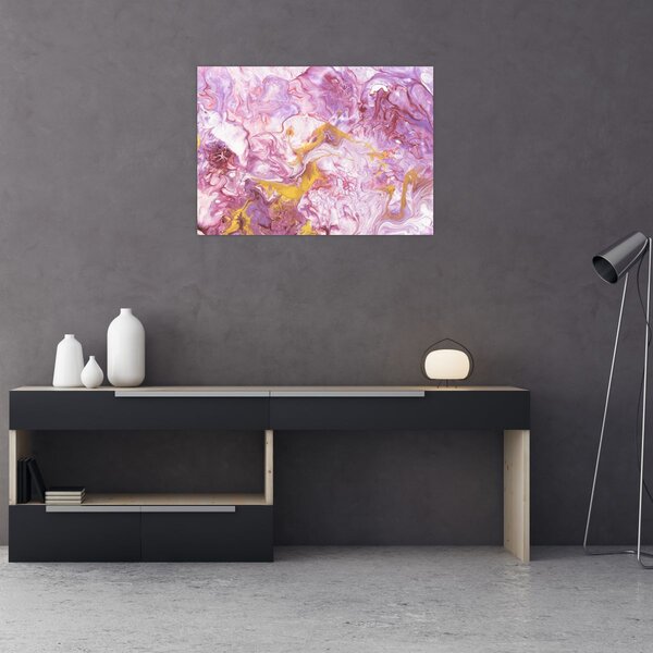 Obraz - Różwa abstrakcja (70x50 cm)