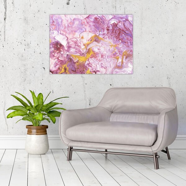 Obraz - Różwa abstrakcja (70x50 cm)