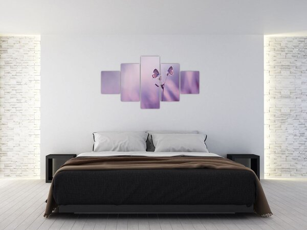 Obraz - Fioletowe motyle (125x70 cm)