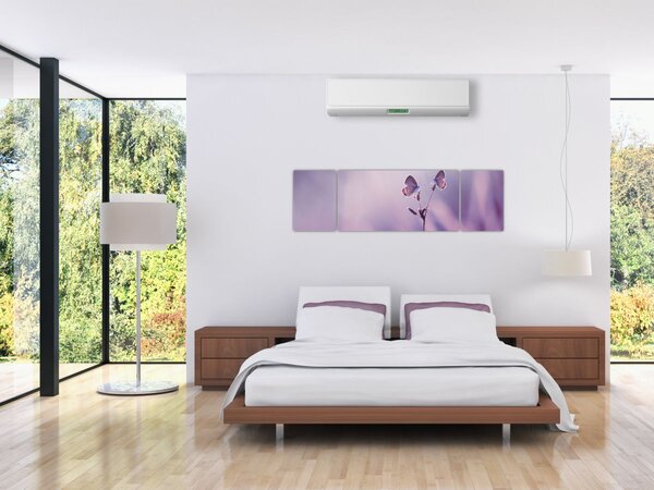 Obraz - Fioletowe motyle (170x50 cm)