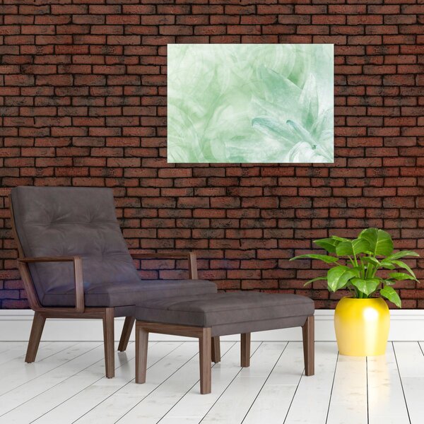 Obraz - Zielony kwiat (70x50 cm)