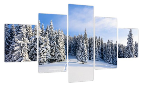 Obraz - Zima w lasach (125x70 cm)