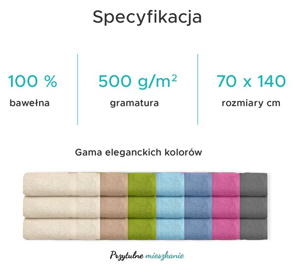 Ręcznik CLARYSSE ELEGANCE 70x140 cm jasnoniebieski, 100% bawełna