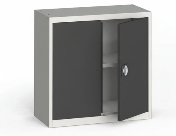 Szafa metalowa, 800 x 800 x 400 mm, 1 półka, szara/grafitowa