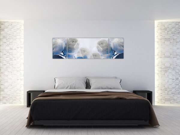 Obraz - Białe róże (170x50 cm)