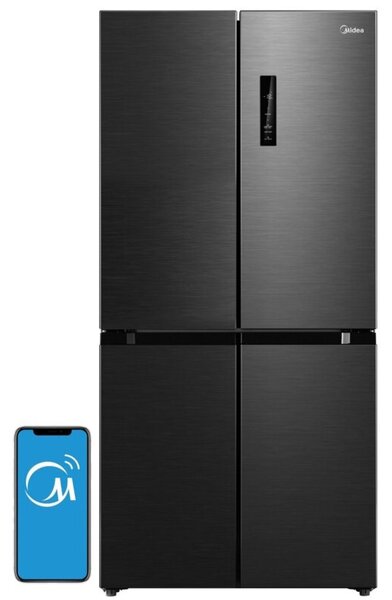 Lodówka MIDEA MDRF632FIE45 Side by Side No Frost 177.5cm Czarna