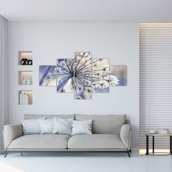 Obraz - Zamarznięty kwiat (125x70 cm)