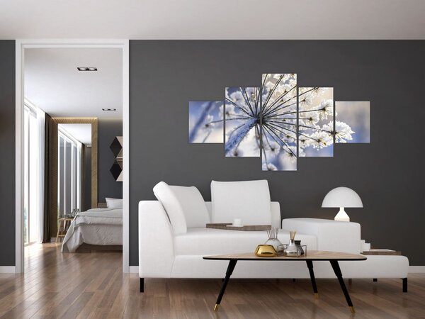 Obraz - Zamarznięty kwiat (125x70 cm)