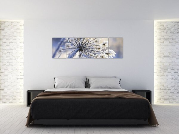 Obraz - Zamarznięty kwiat (170x50 cm)