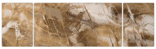 Obraz - Brązowa abstrakcja (170x50 cm)