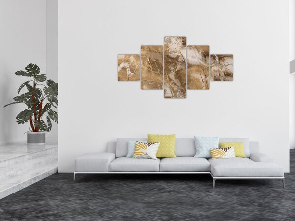 Obraz - Brązowa abstrakcja (125x70 cm)