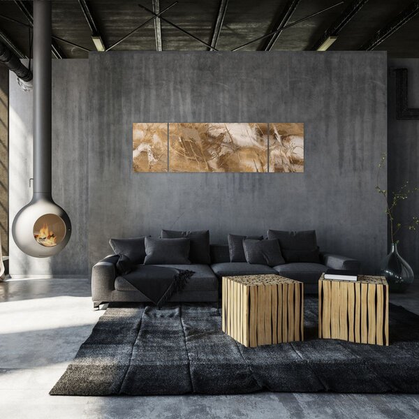 Obraz - Brązowa abstrakcja (170x50 cm)