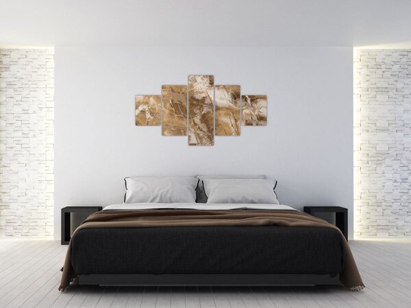 Obraz - Brązowa abstrakcja (125x70 cm)