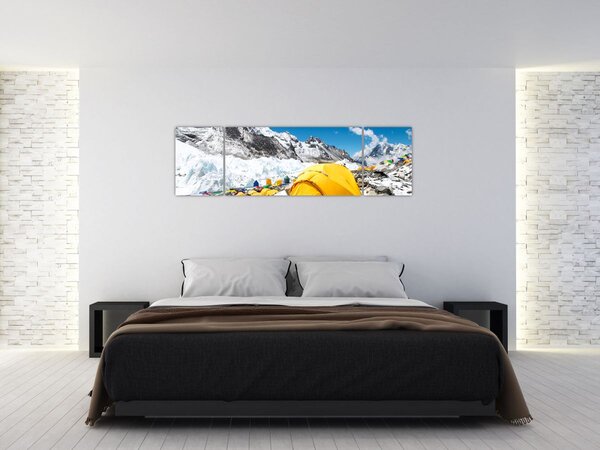 Obraz - Kemping w górach (170x50 cm)