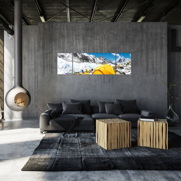 Obraz - Kemping w górach (170x50 cm)