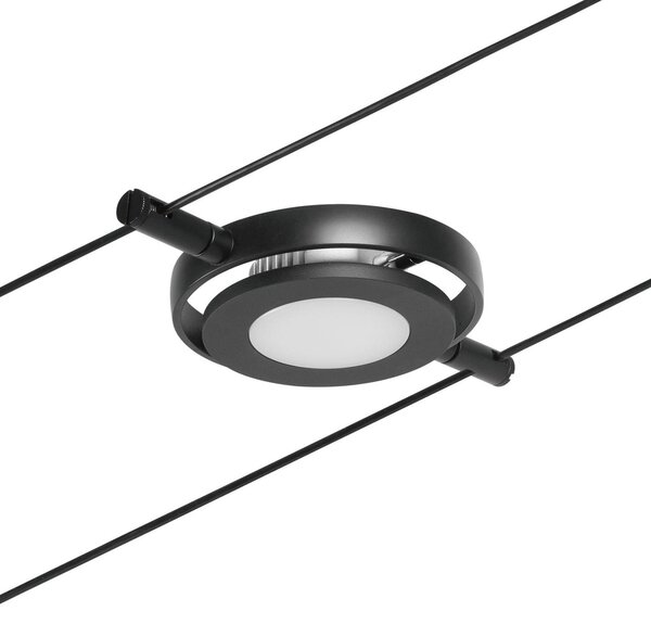 Paulmann Wire RoundMac system linkowy LED 5-punktowy czarny, czarny, przedpokój, metal, nowoczesny