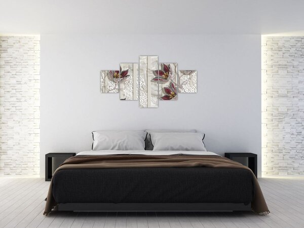 Obraz - Kwiaty dekoracyjne (125x70 cm)