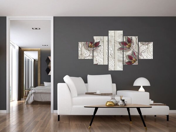 Obraz - Kwiaty dekoracyjne (125x70 cm)