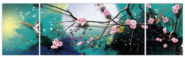 Obraz - Drzewo, grafika (170x50 cm)
