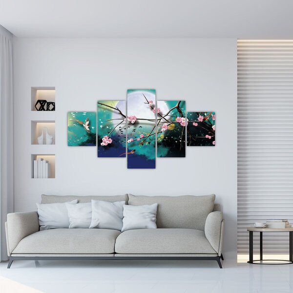 Obraz - Drzewo, grafika (125x70 cm)