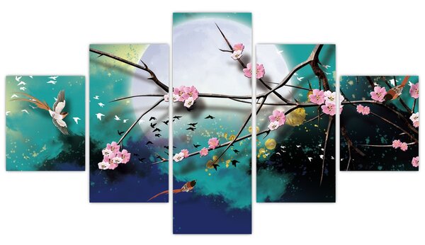 Obraz - Drzewo, grafika (125x70 cm)