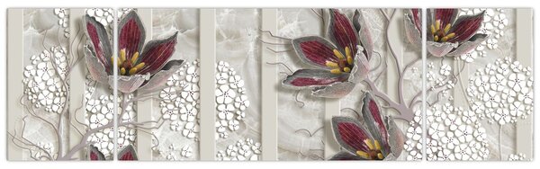 Obraz - Kwiaty dekoracyjne (170x50 cm)