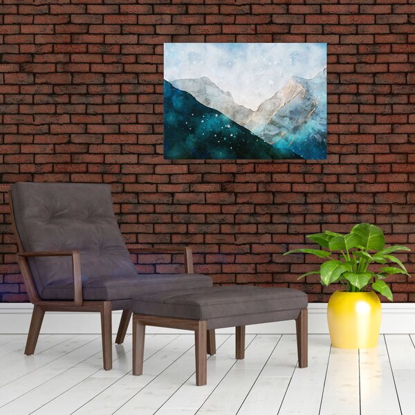 Obraz - Rysunek gór (70x50 cm)