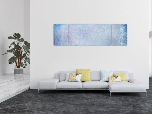 Obraz - Mandale w niebieskim (170x50 cm)