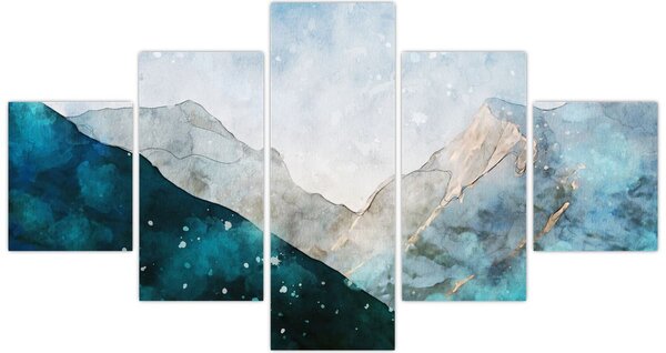 Obraz - Rysunek gór (125x70 cm)