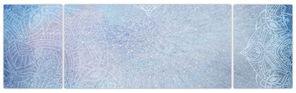 Obraz - Mandale w niebieskim (170x50 cm)