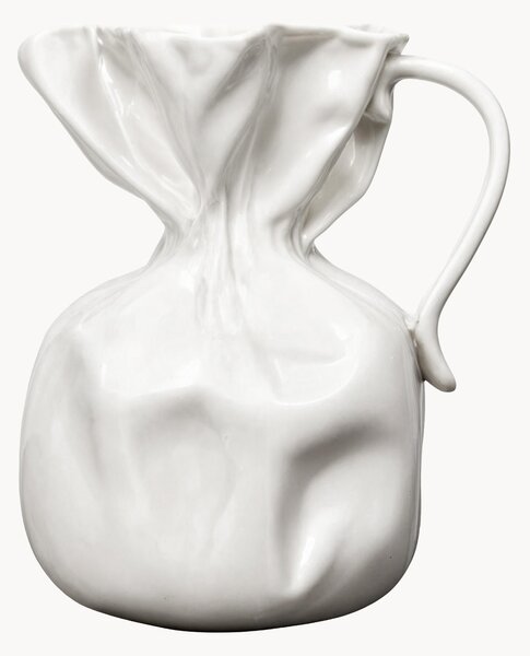 Wazon z porcelany Crumple, W 26 cm