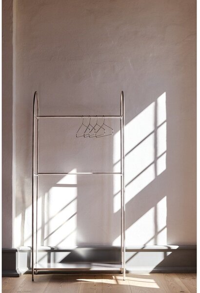 Metalowy stojak na ubrania w kolorze matowego srebra 92x186x39 cm Arch – Mette Ditmer Denmark