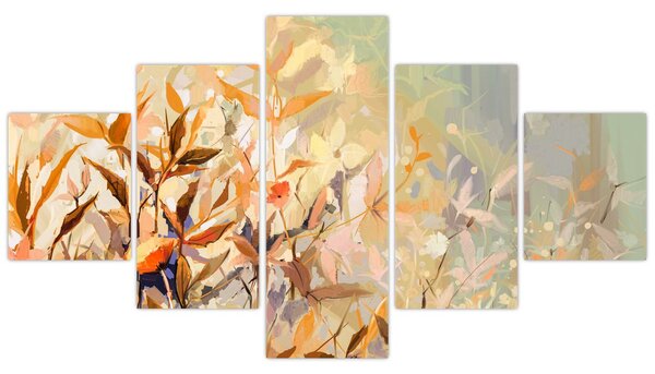 Obraz - Malowane rośliny (125x70 cm)