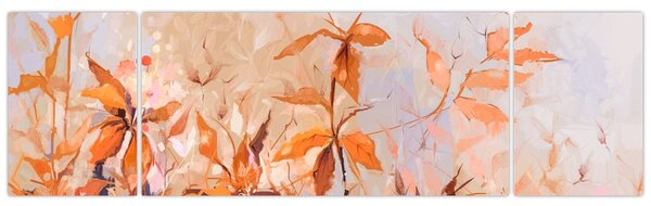 Obraz - Malowane kwiaty (170x50 cm)