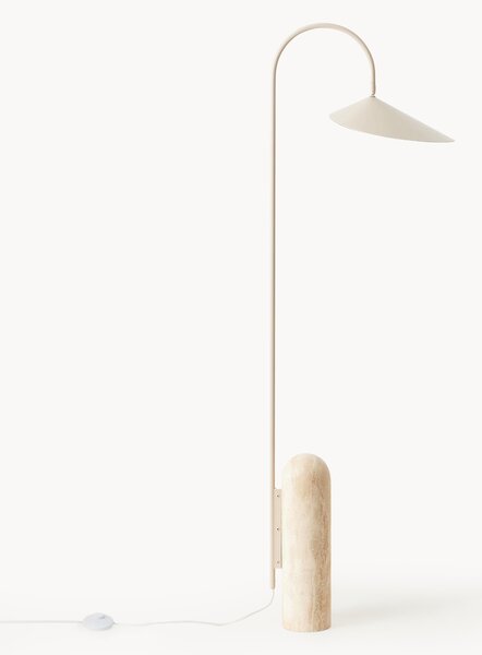 Lampa podłogowa z trawertynową podstawą z możliwością regulacji Arum