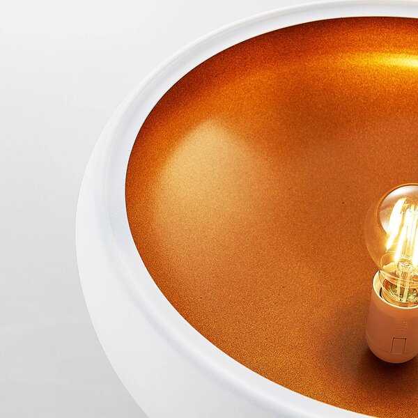 Lampa sufitowa Gerwina Lindby, możliwość ściemniania, biały / opal, salon / jadalnia, metal, nowoczesny