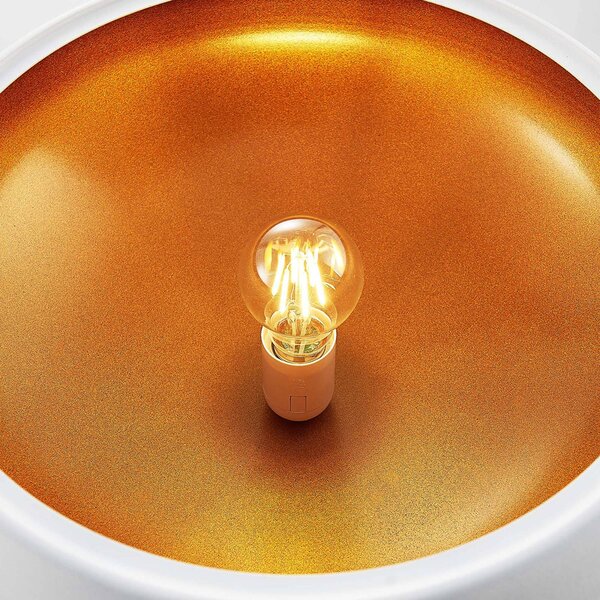 Lampa sufitowa Gerwina Lindby, możliwość ściemniania, biały / opal, salon / jadalnia, metal, nowoczesny