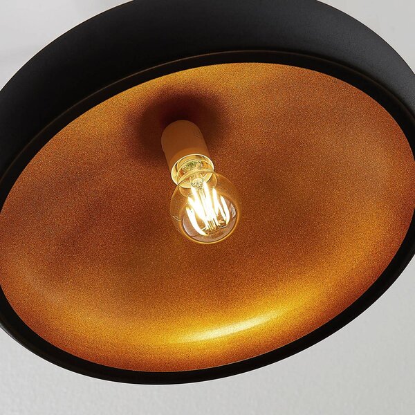 Lampa wisząca Gerwina Lindby, możliwość ściemniania, czarny, salon / jadalnia, metal, nowoczesny
