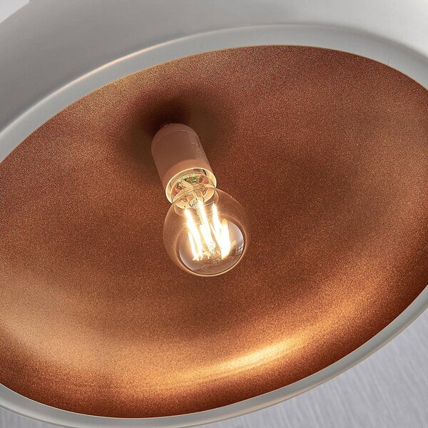 Lampa wisząca Gerwina Lindby, możliwość ściemniania, biały / opal, salon / jadalnia, metal, nowoczesny