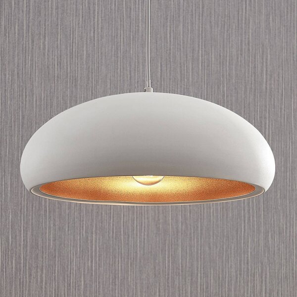 Lampa wisząca Gerwina Lindby, możliwość ściemniania, biały / opal, salon / jadalnia, metal, nowoczesny