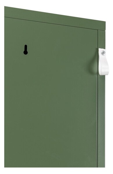 Ciemnozielona metalowa szafka z zamkiem 38x185x46 cm Cambridge – Yes Everyday