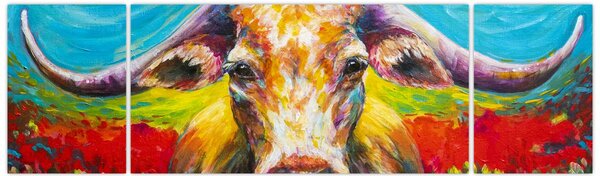 Obraz - Malowana krowa (170x50 cm)