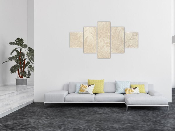 Obraz - Liście w teksturze (125x70 cm)